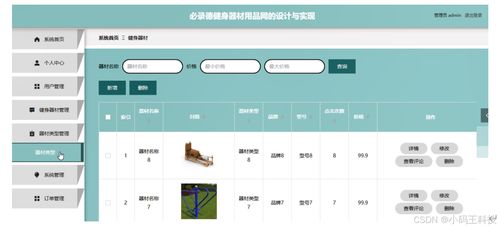免費 springboot 必錄德健身器材用品網的設計與實現